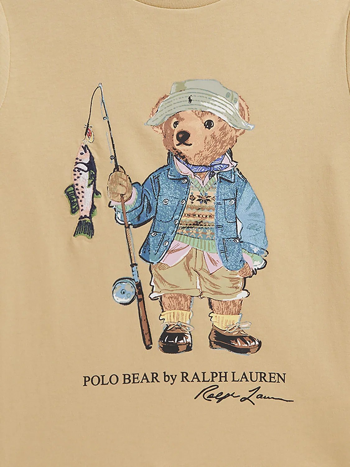 Футболка стандартного кроя для мальчика Polo Ralph Lauren, бежевый — фото 3
