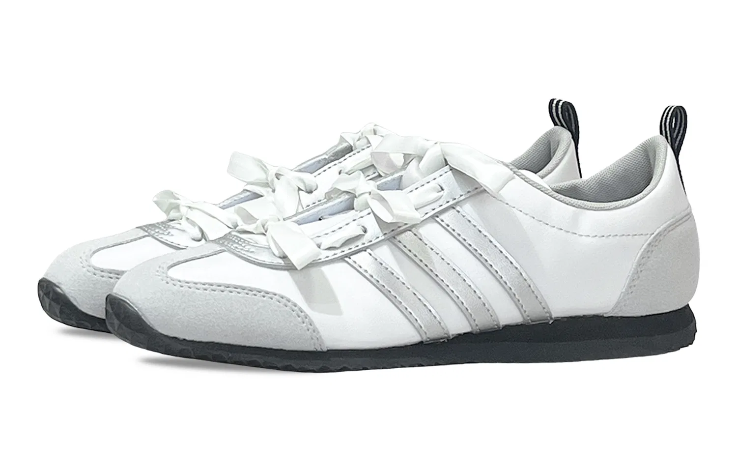 Детские повседневные кроссовки с низким верхом Adidas, Silver White — фото 4