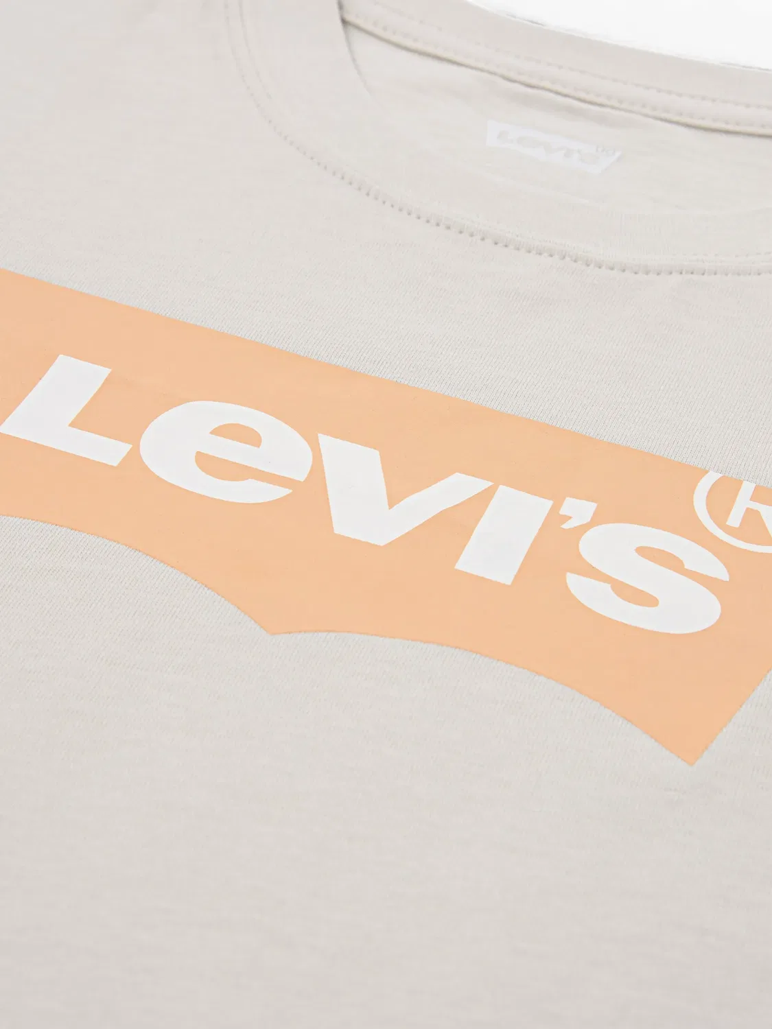 Футболка с логотипом Levi'S Kids, нейтральные цвета — фото 3