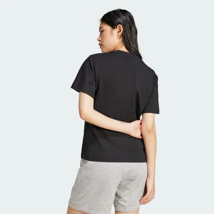 Футболка с длинным рукавом с логотипом Sportswear JC5943 Essentials Small Logo Cotton adidas, Черно-белый — фото 2