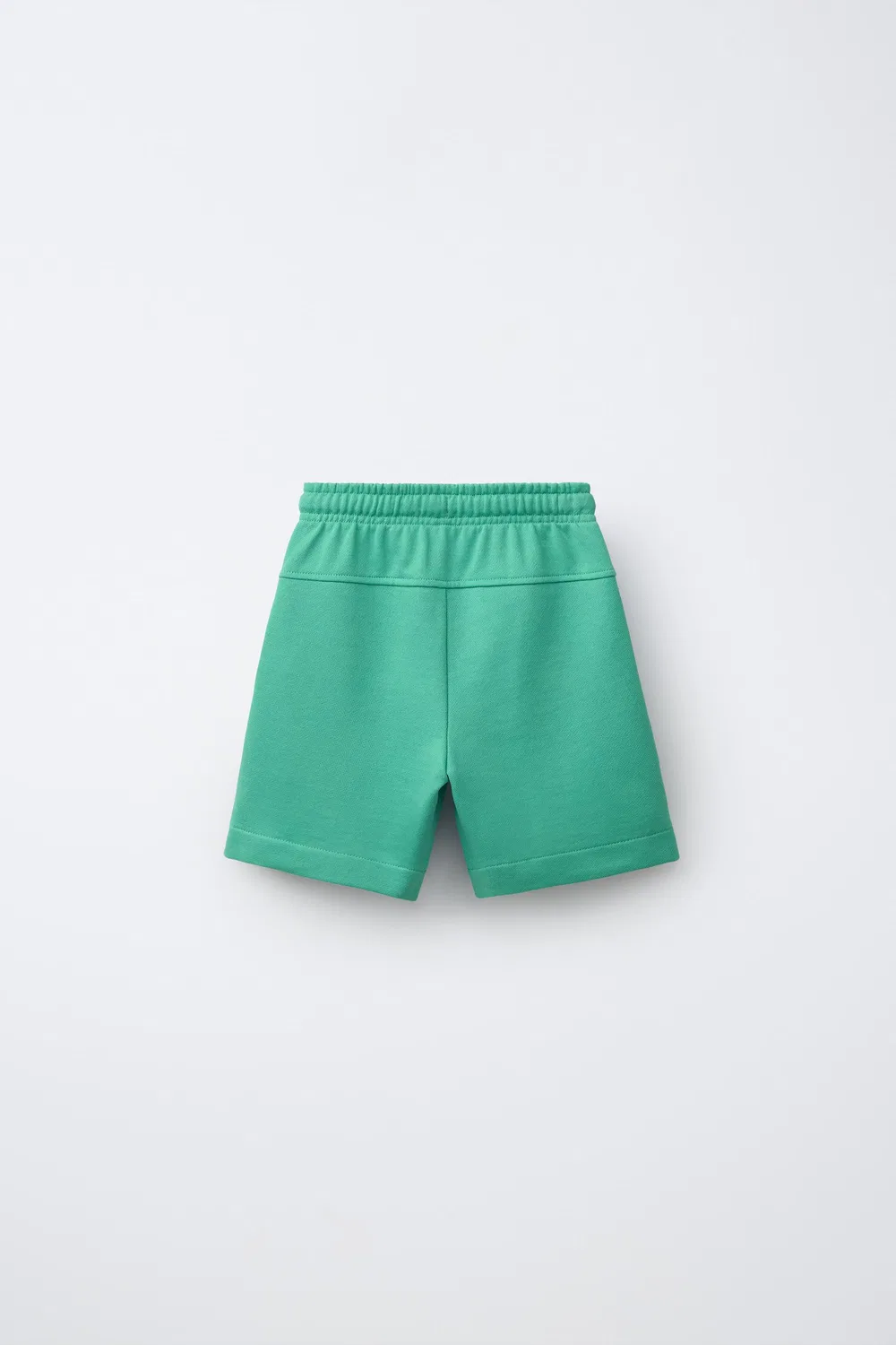 Однотонные плюшевые бермудские шорты ZARA, Duck Blue — фото 2