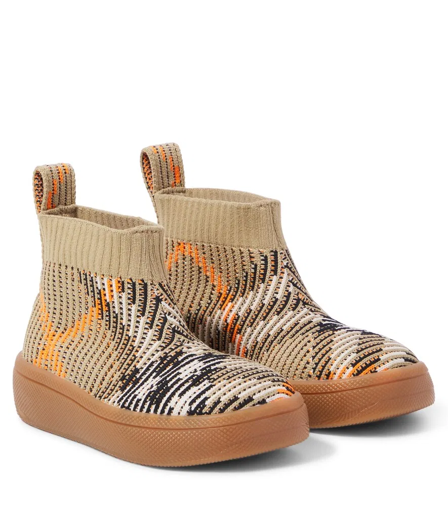 Ботинки Burberry в клетку Burberry Kids, мультиколор