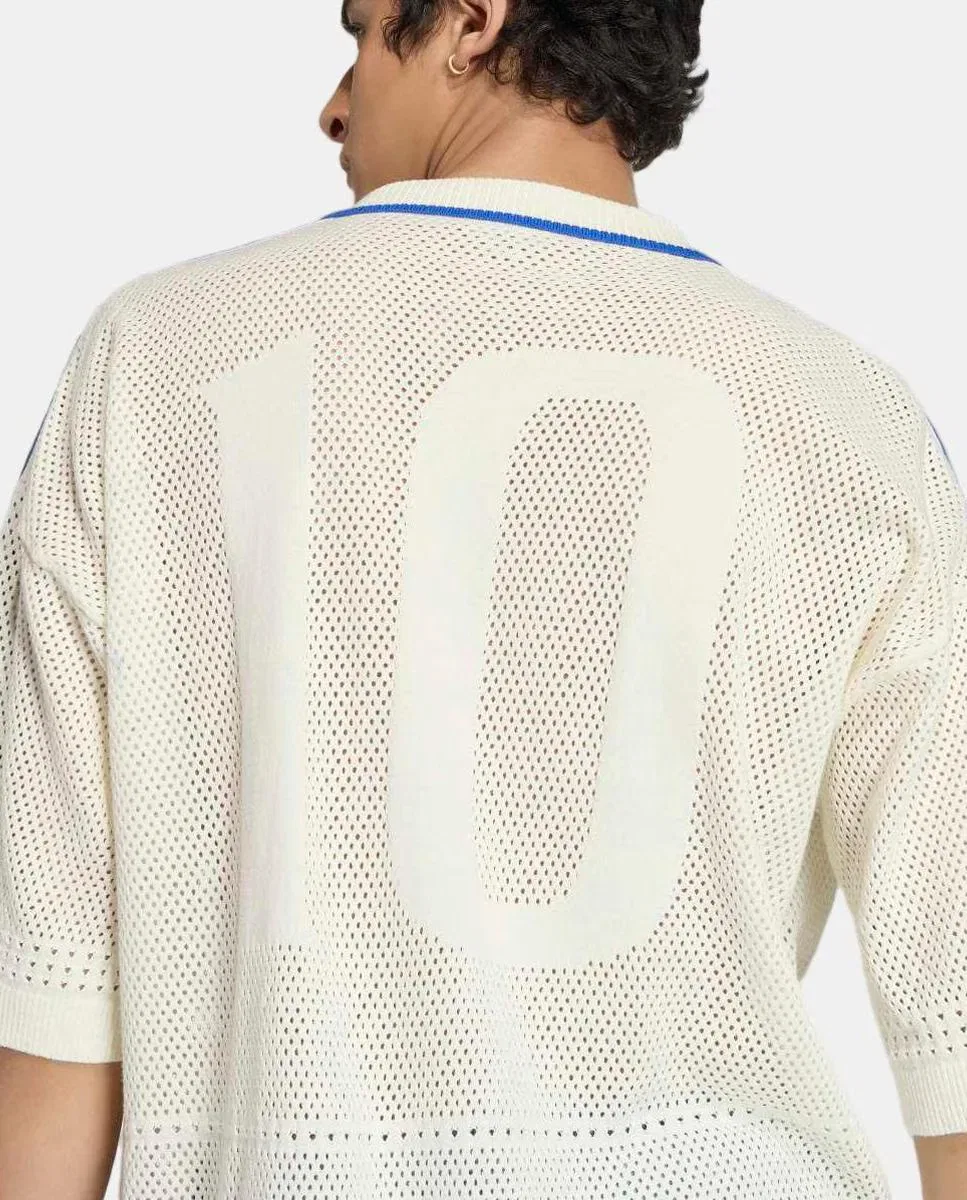 Мужская футболка, Knitted Shirt Originals, adidas, белый — фото 3