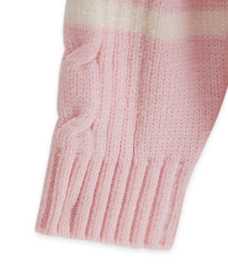 Детский кардиган-свитер с V-образным вырезом и длинным рукавом GUESS, Pink — фото 3