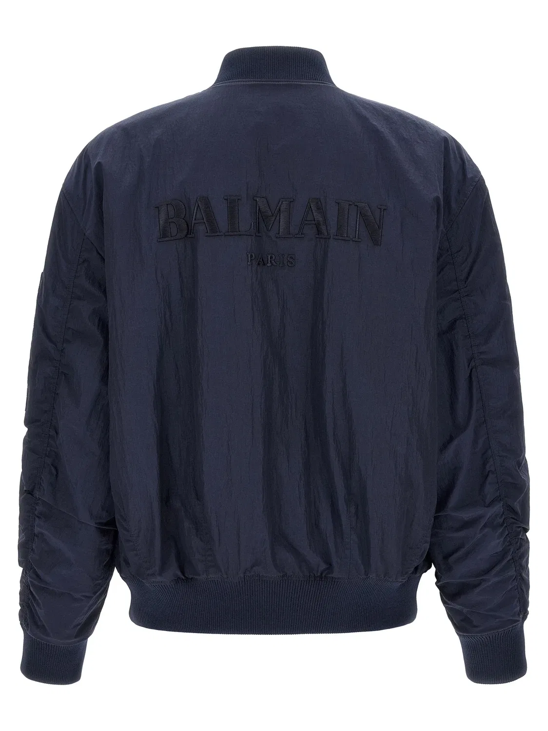 Куртка-бомбер с вышивкой логотипа BALMAIN, синий — фото 2