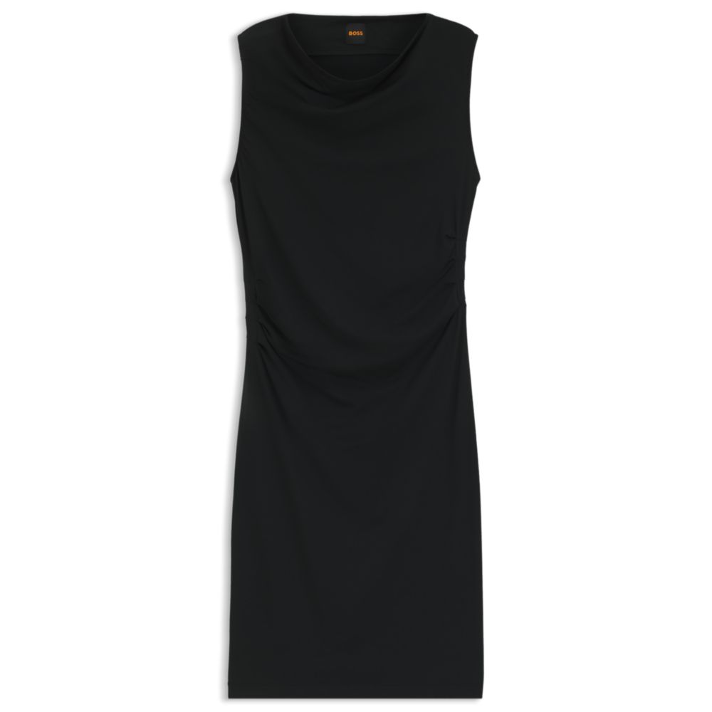 

Платье с асимметричным вырезом BOSS, черный