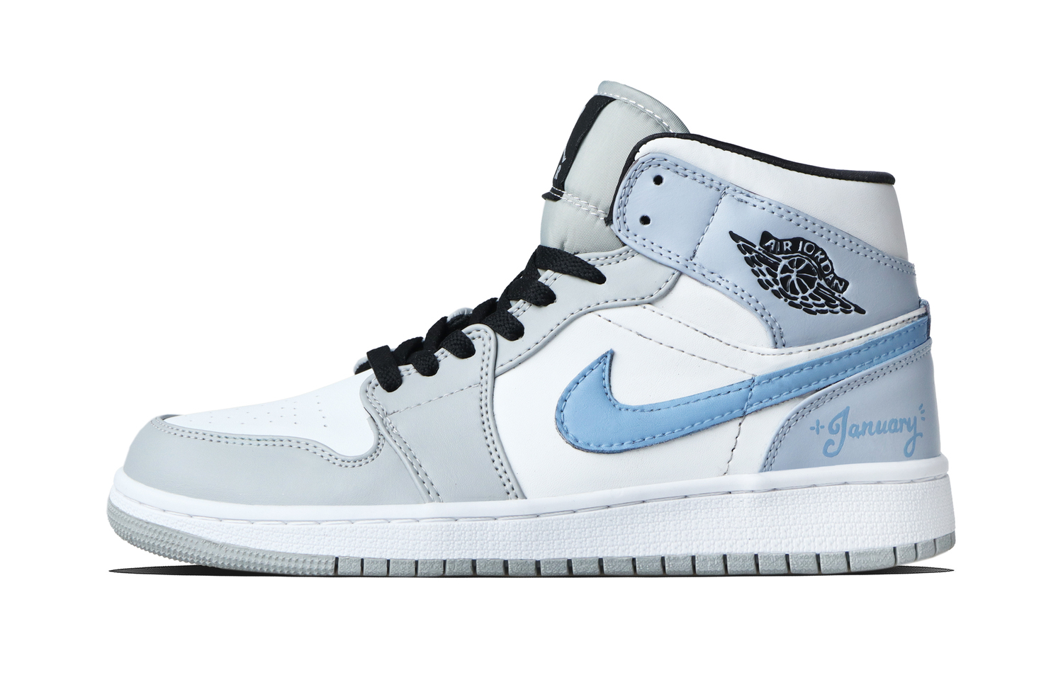 

Jordan Кроссовки Air 1 Initial Ten, износостойкие, средней высоты, винтажные, баскетбольные, унисекс, синий