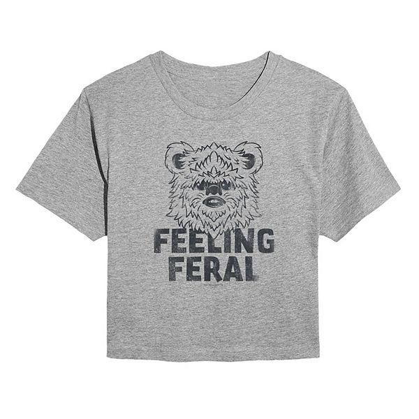 

Футболка Juniors' Feeling Feral Ewok с принтом Star Wars, Heather Gray