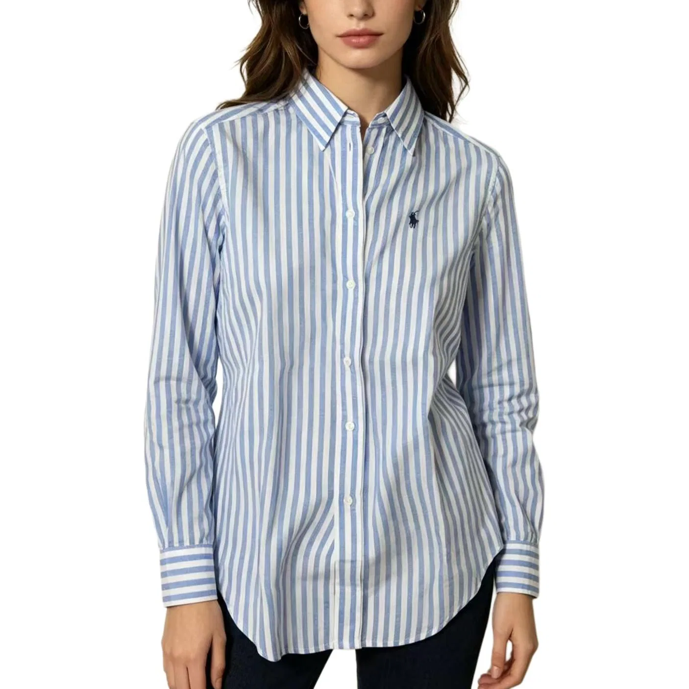 Рубашка классическая женская Polo Ralph Lauren синяя