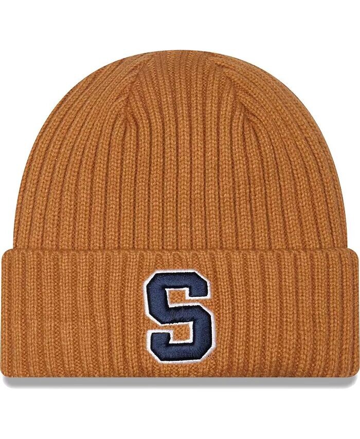 

Мужская светло-коричневая классическая вязаная шапка с манжетами Syracuse Orange Core New Era