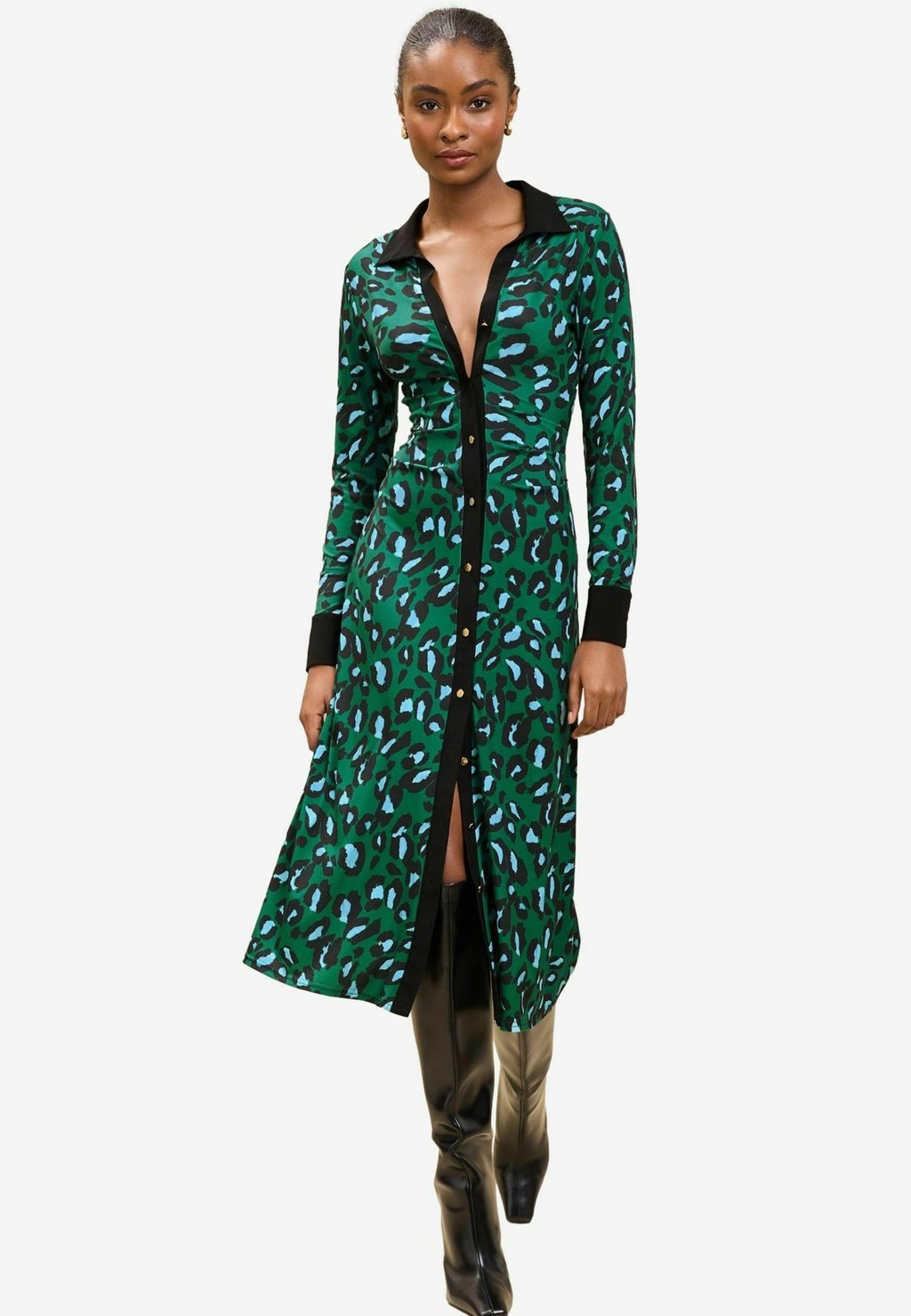 

Платье из джерси ANIMAL PRINTED LONG SLEEVE Lipsy, зеленый