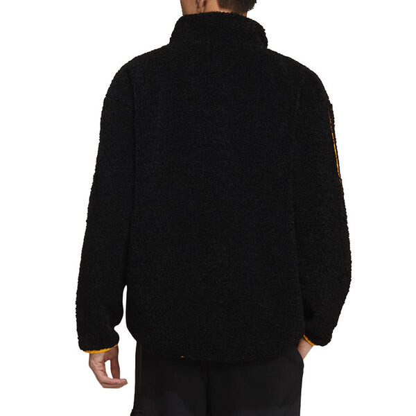 Куртка originals sherpa jacket casual lamb's wool black Adidas, черный — фото 4