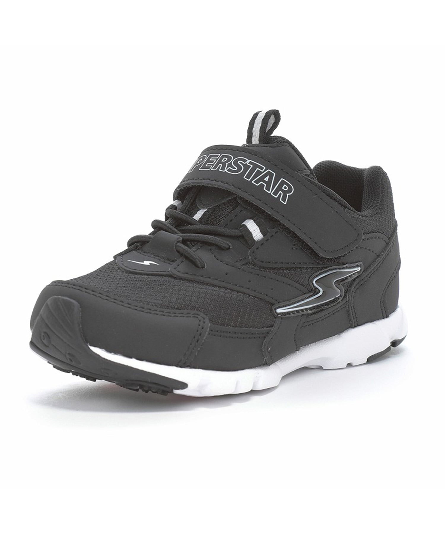 Детские кроссовки SS 0001 черного цвета с пружинным механизмом Superstar, black