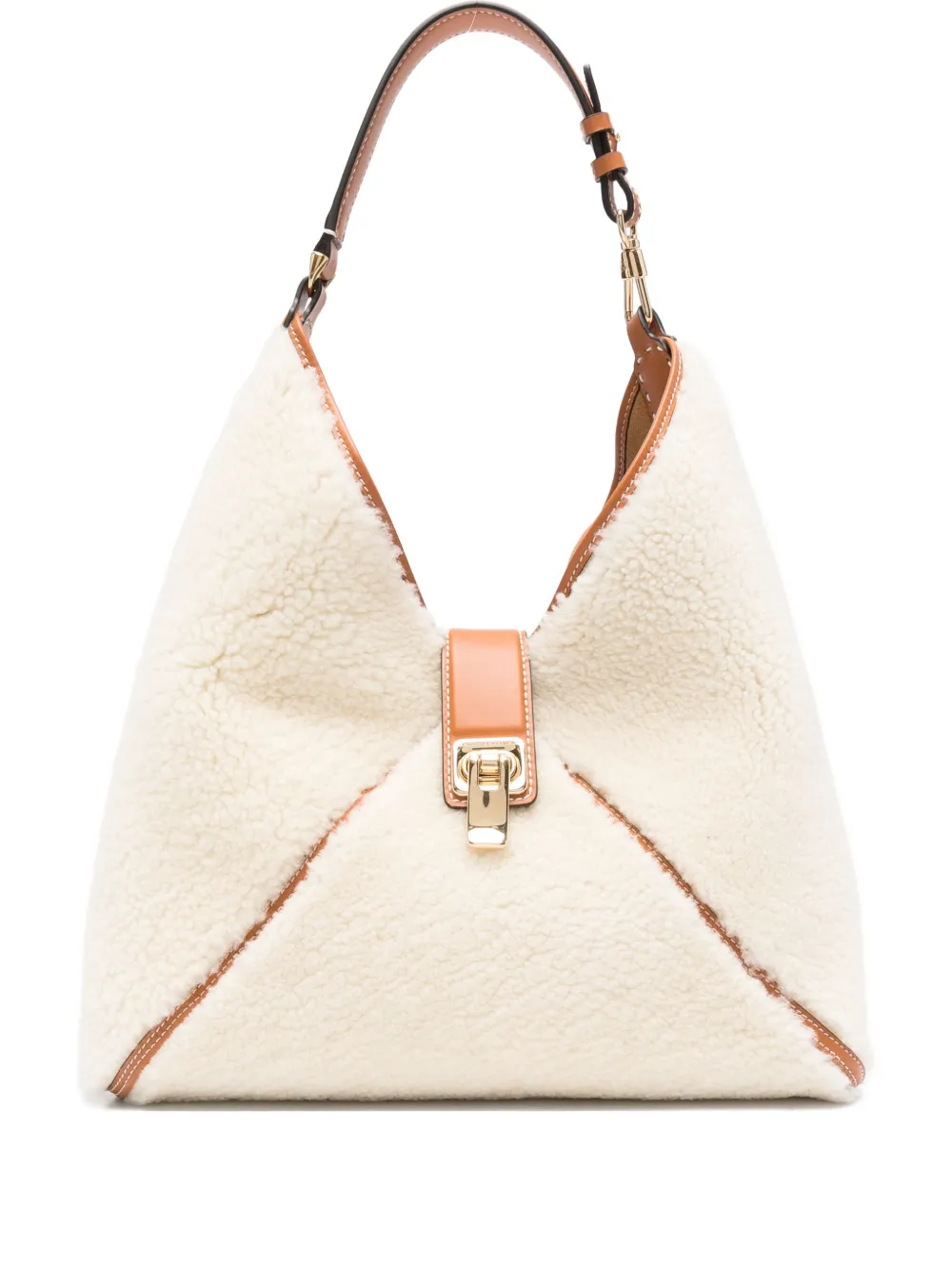 

Сумка из овчины среднего размера на плечо Ermanno Scervino, нейтральный