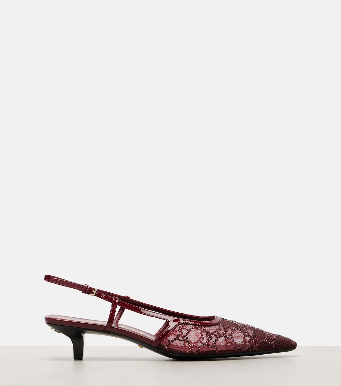GG Деми сетчатые лодочки на ремешке Gucci, Ros.Ancora/Ros.An/Mi — фото 4