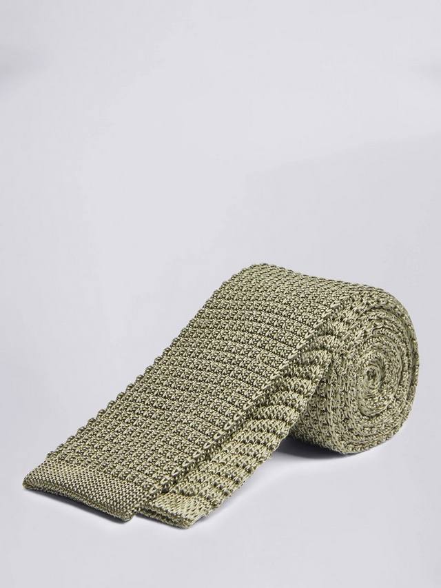 

Вязаный шелковый галстук Moss, цвет Sage Green