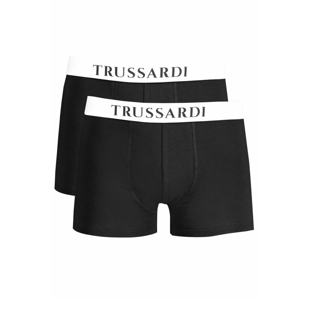 

Черные хлопковые мужские боксеры Trussardi