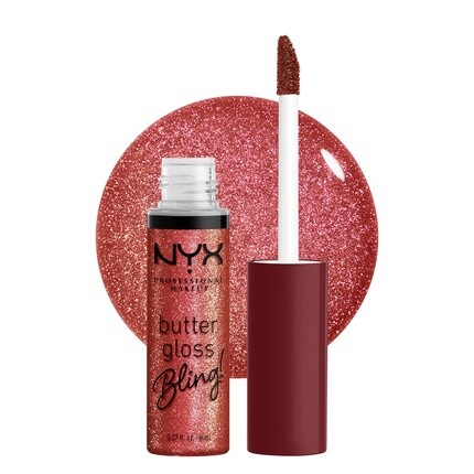 

NYX PROFESSIONAL MAKEUP Butter Gloss Bling Lip Gloss Нелипкий и блестящий веганский макияж для губ Big Spender