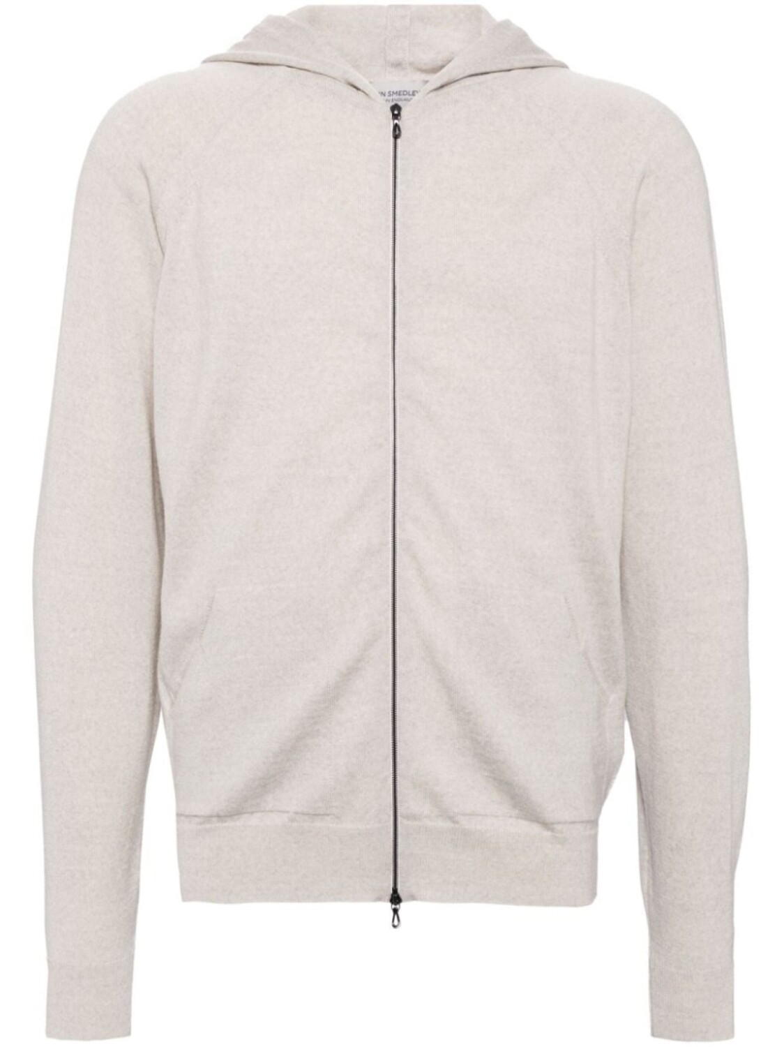 

John Smedley толстовка с капюшоном из мериносовой шерсти на молнии, нейтральный цвет