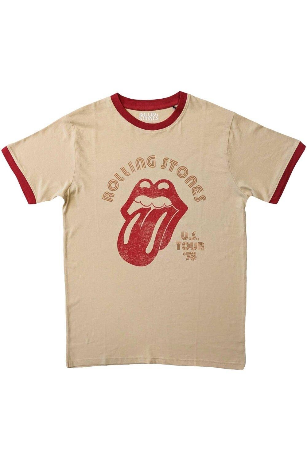 

Футболка тура по США '78 The Rolling Stones, коричневый