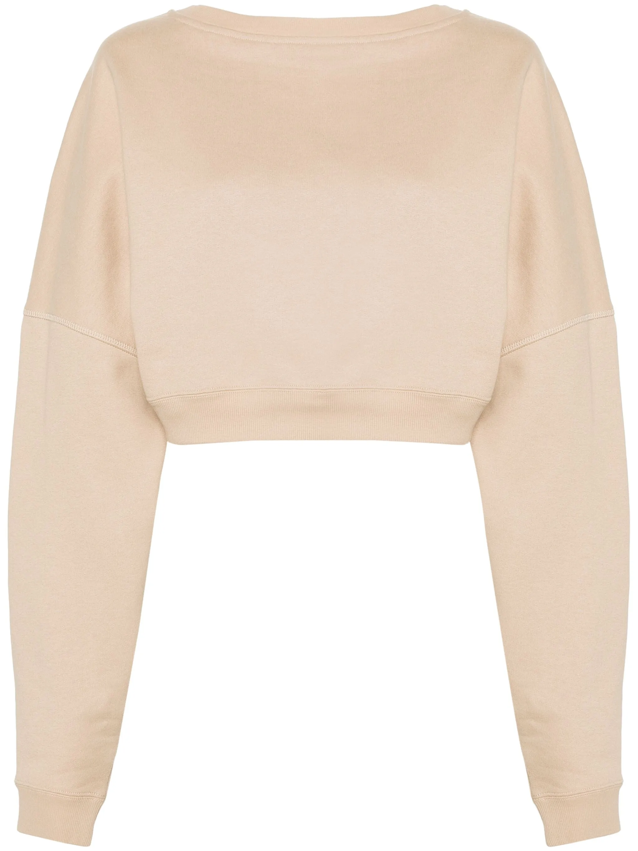 

Укороченная толстовка с вышитым логотипом Saint Laurent, бежевый