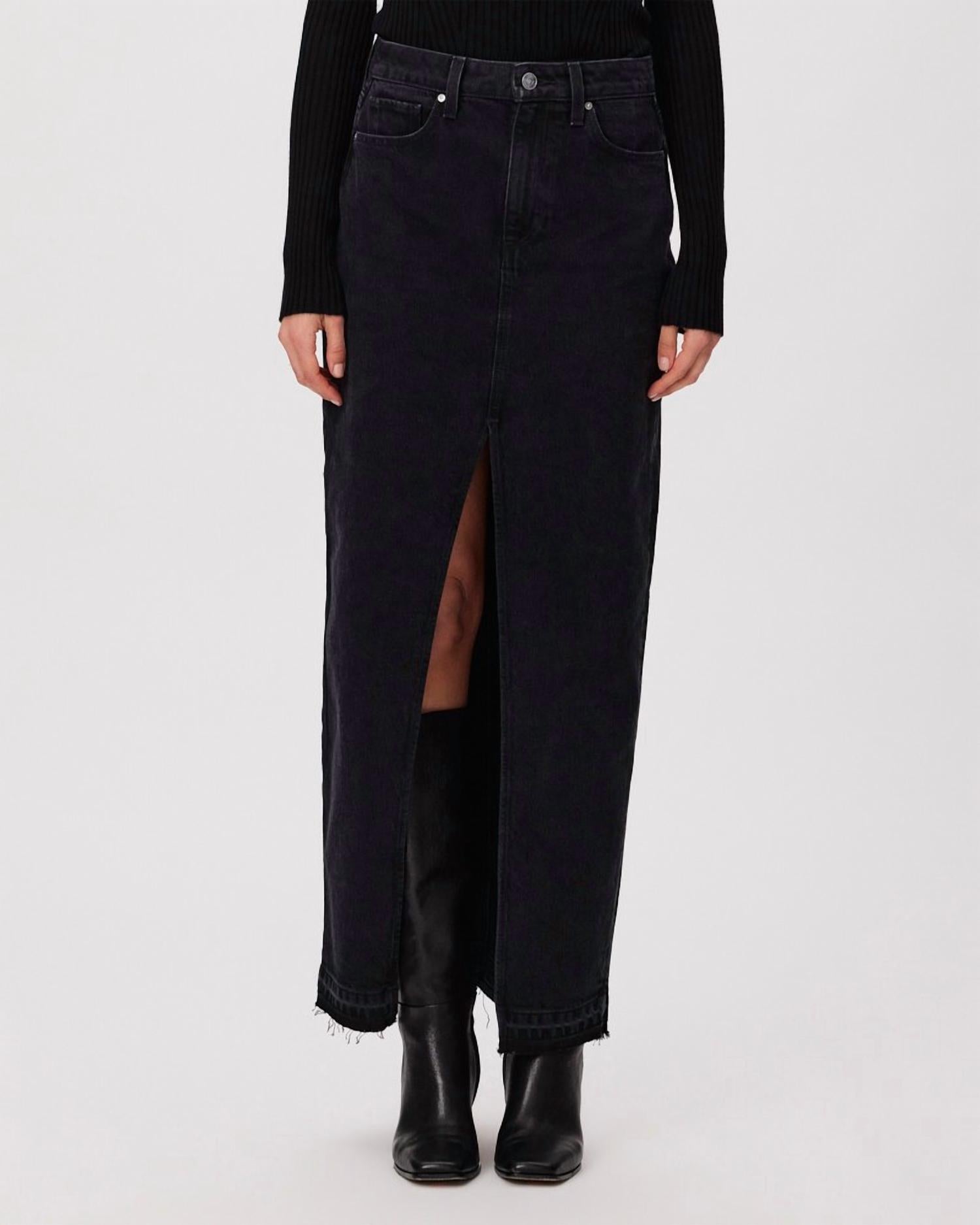 

Юбка макси Angela Denim в цвете иридий Paige, Iridium