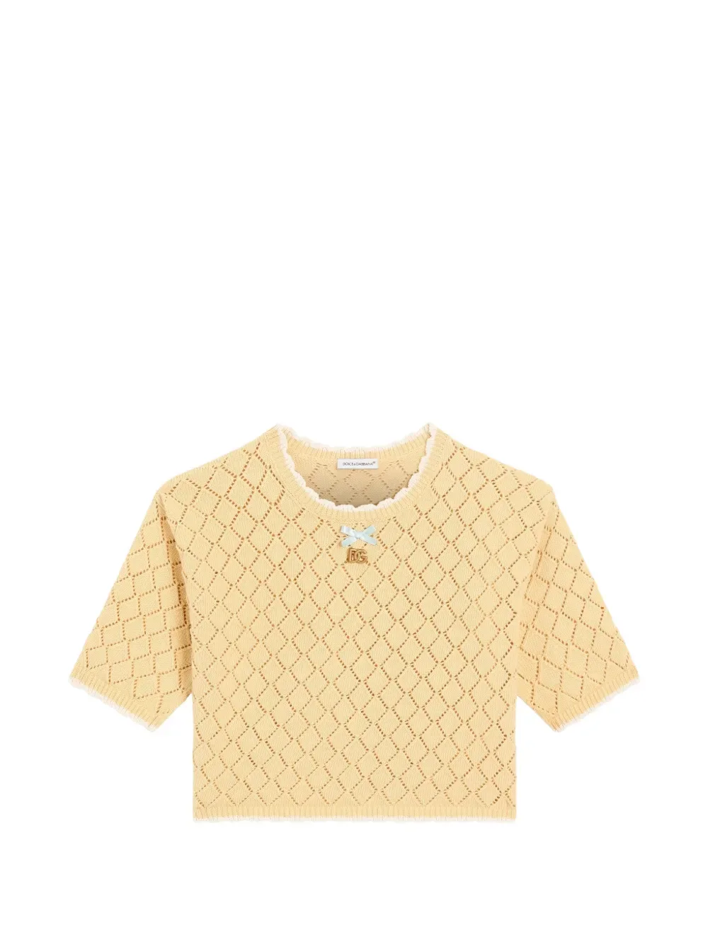 Свитер с узором Dolce & Gabbana Kids, желтый