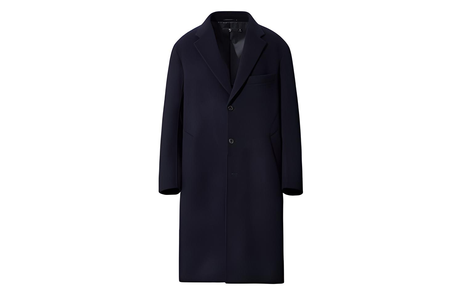 

UNIQLO Пальто Jil Sander Collaboration мужское синее, Navy Blue