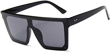 

Женские классические квадратные солнцезащитные очки с плоской верхней частью, фиолетовое зеркальное покрытие, защита от ультрафиолета UV400 (2027 год) MTZJH, Black Black