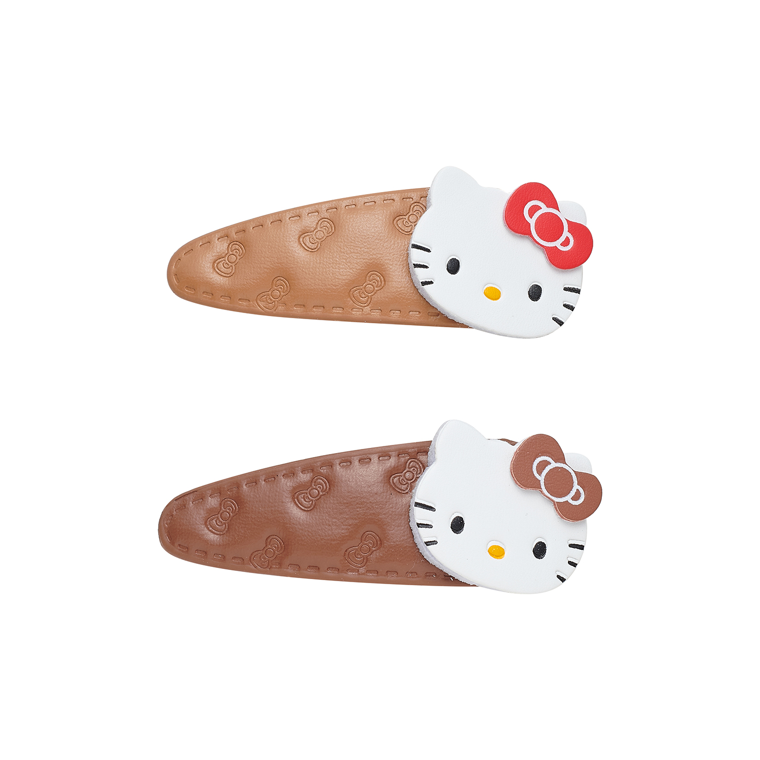 

Заколка для волос Hello Kitty из искусственной кожи и сплава Sanrio, hello kitty warm коричневый hair clip two-piece set
