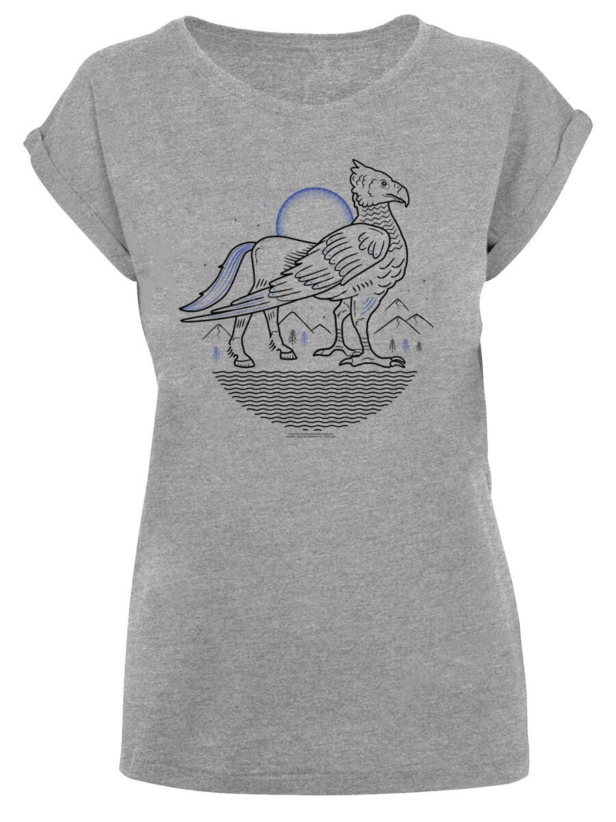 

Футболка F4NT4STIC Shirt Harry Potter Buckbeak Line Art, пятнистый серый