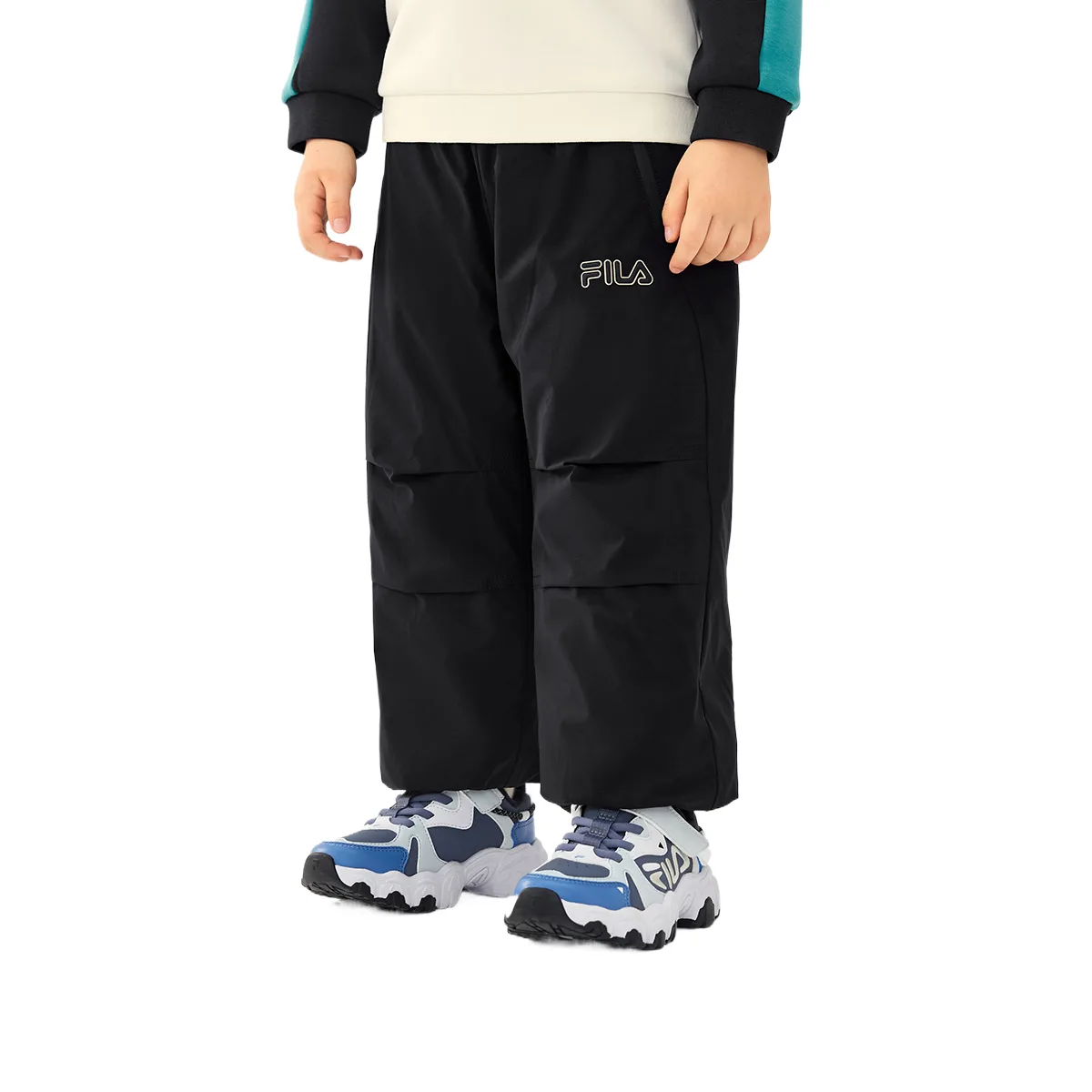 Пуховик однотонный умеренный для детей 3-7 лет FILA KIDS, Legend Blue — фото 4