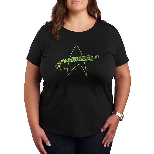 

Футболка Plus size Star Trek USS Enterprise Shamrocks Licensed Character, Black