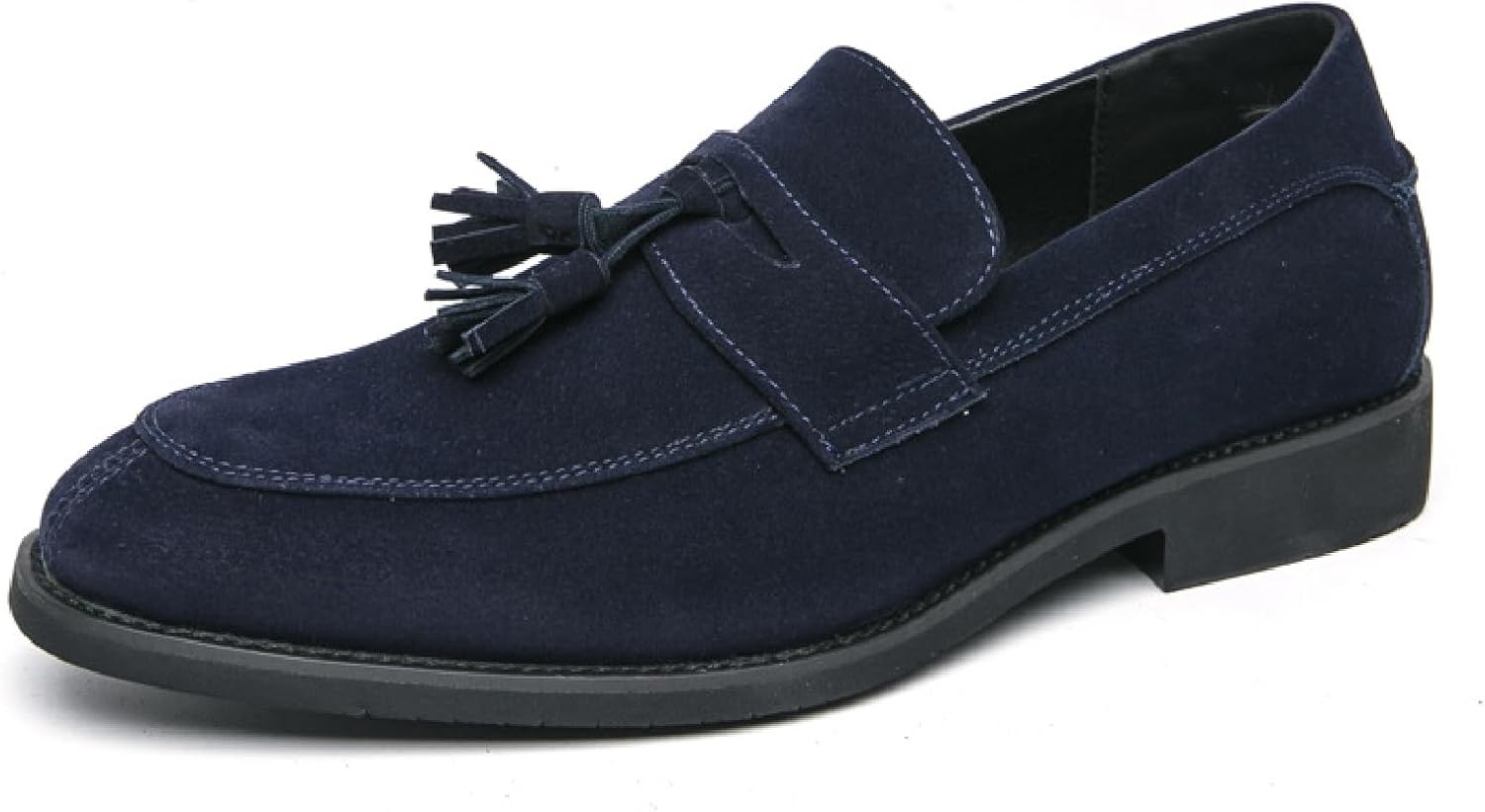 

Мужские замшевые оксфорды с кисточками на толстом каблуке, модные, удобные, без застежек, с противоскользящим покрытием, классические, повседневные, деловые, для вечеринок Bhdjk, синий