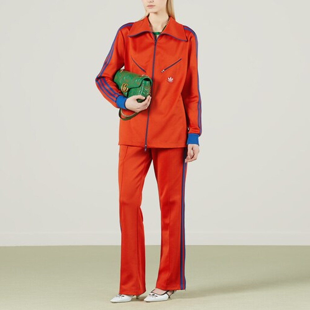 Штаны женские Adidas X Gucci, красный — фото 2