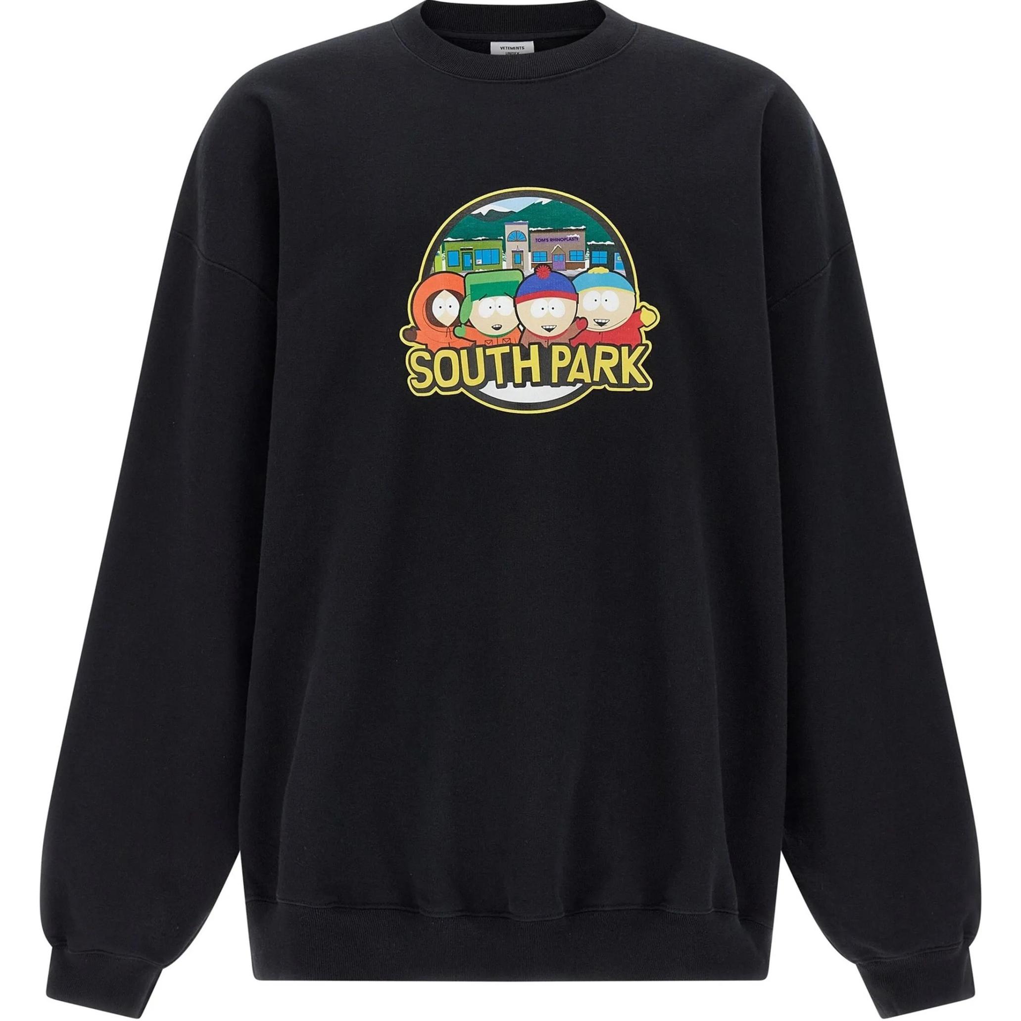 

Свитер с принтом Southpark Vetements, черный