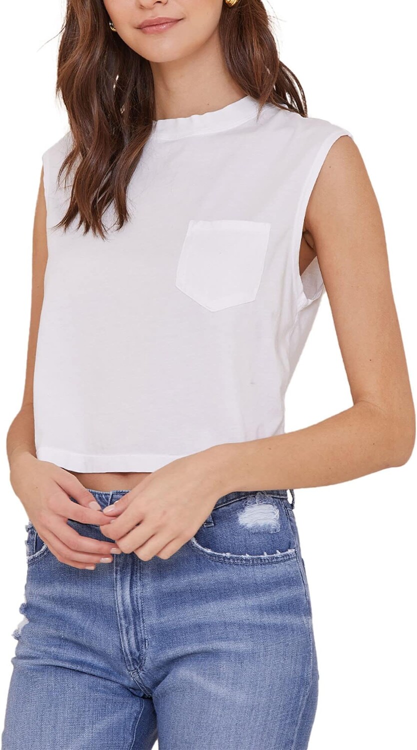 

Топ bella dahl Pocket Muscle Tank, белый
