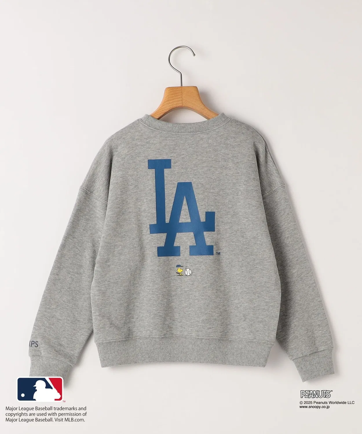 Свитшот детский коллаборация PEANUTS×MLB SHIPS KIDS, офф-вайт — фото 2