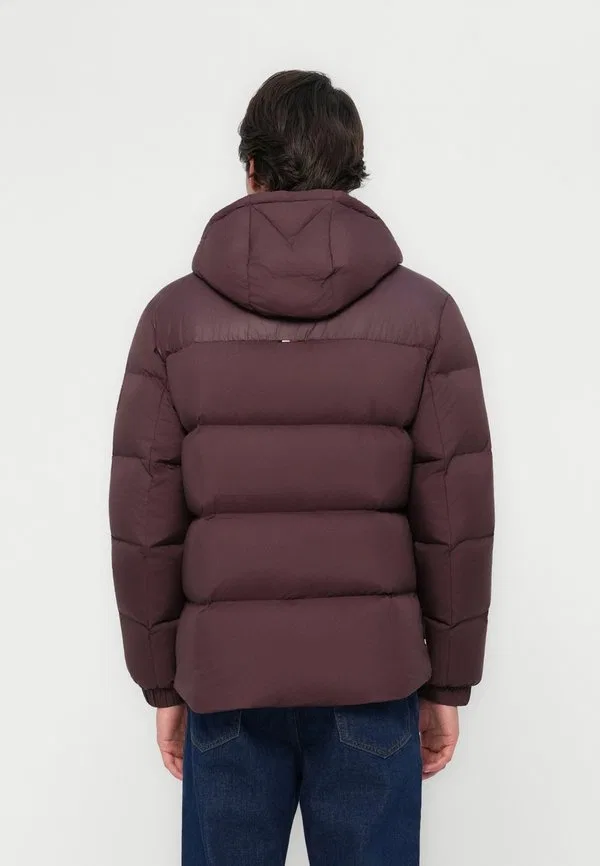 Пуховая куртка с капюшоном Tommy Hilfiger, Deep Burgundy — фото 3