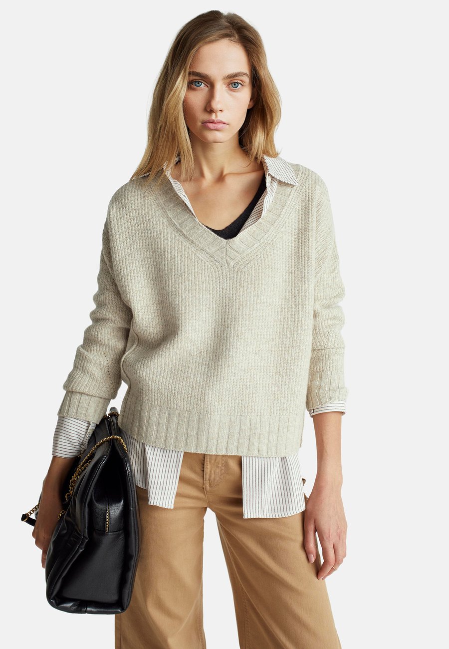 

Джемпер United Colors of Benetton V-NECK, Beige