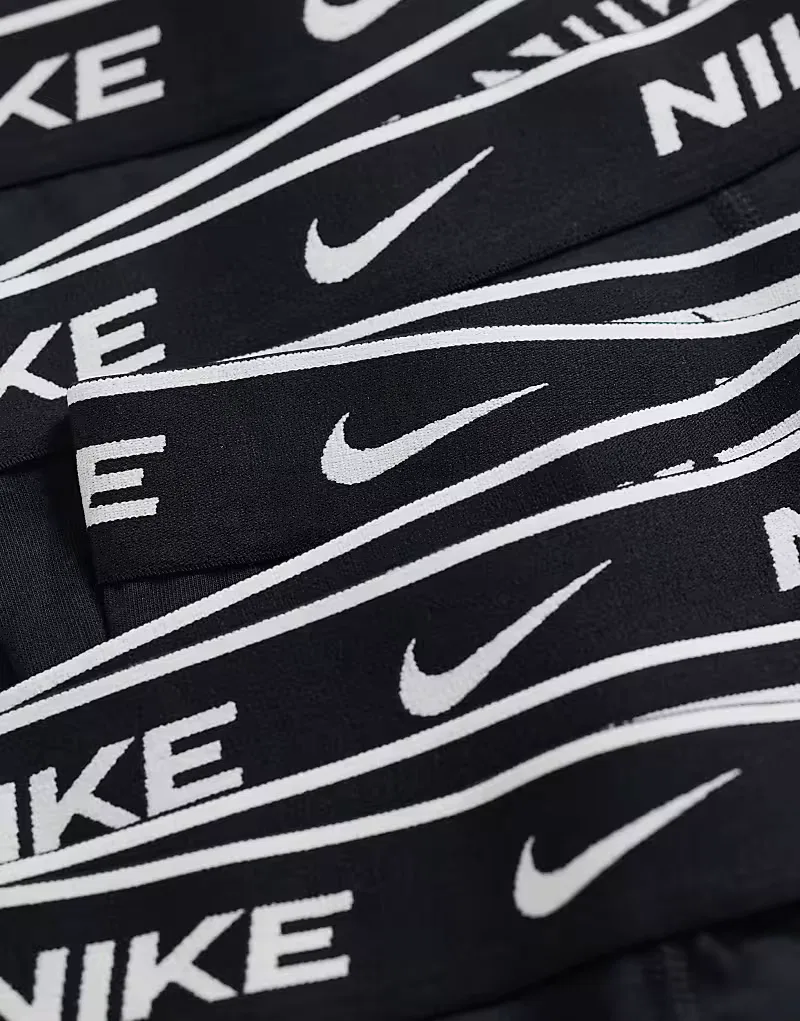 Комплект из 5 хлопковых боксеров Nike Essential, черный — фото 2