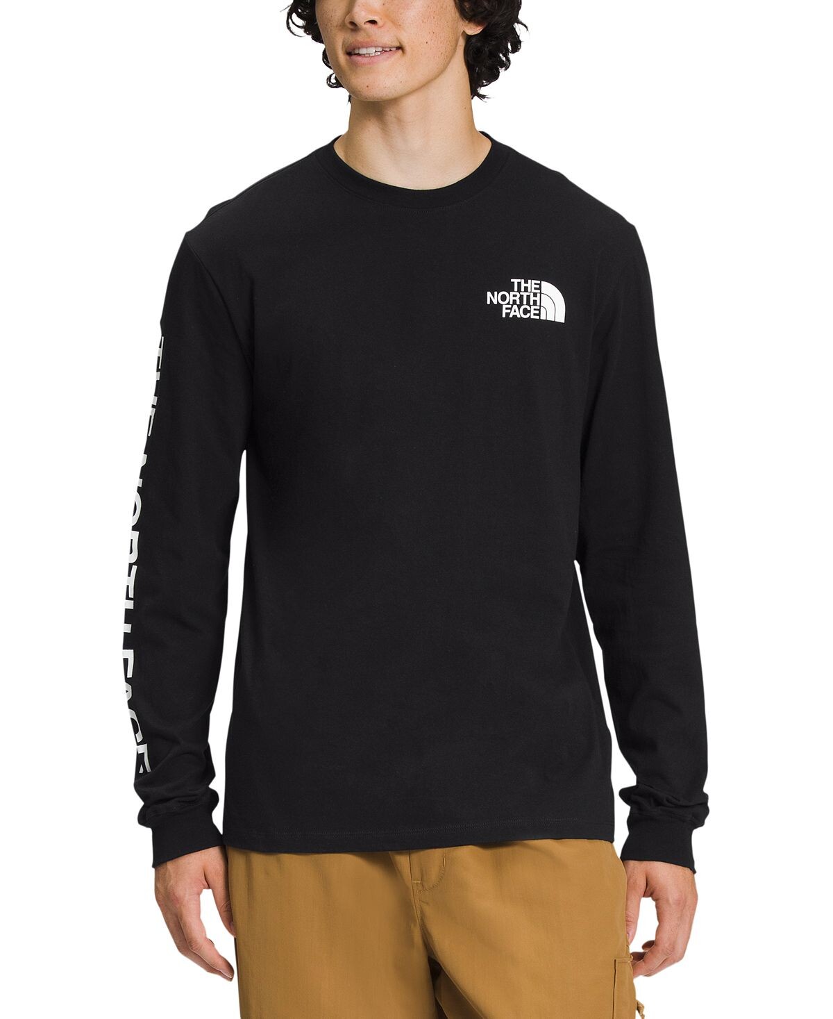 

Мужская футболка с длинным рукавом и графическим логотипом The North Face