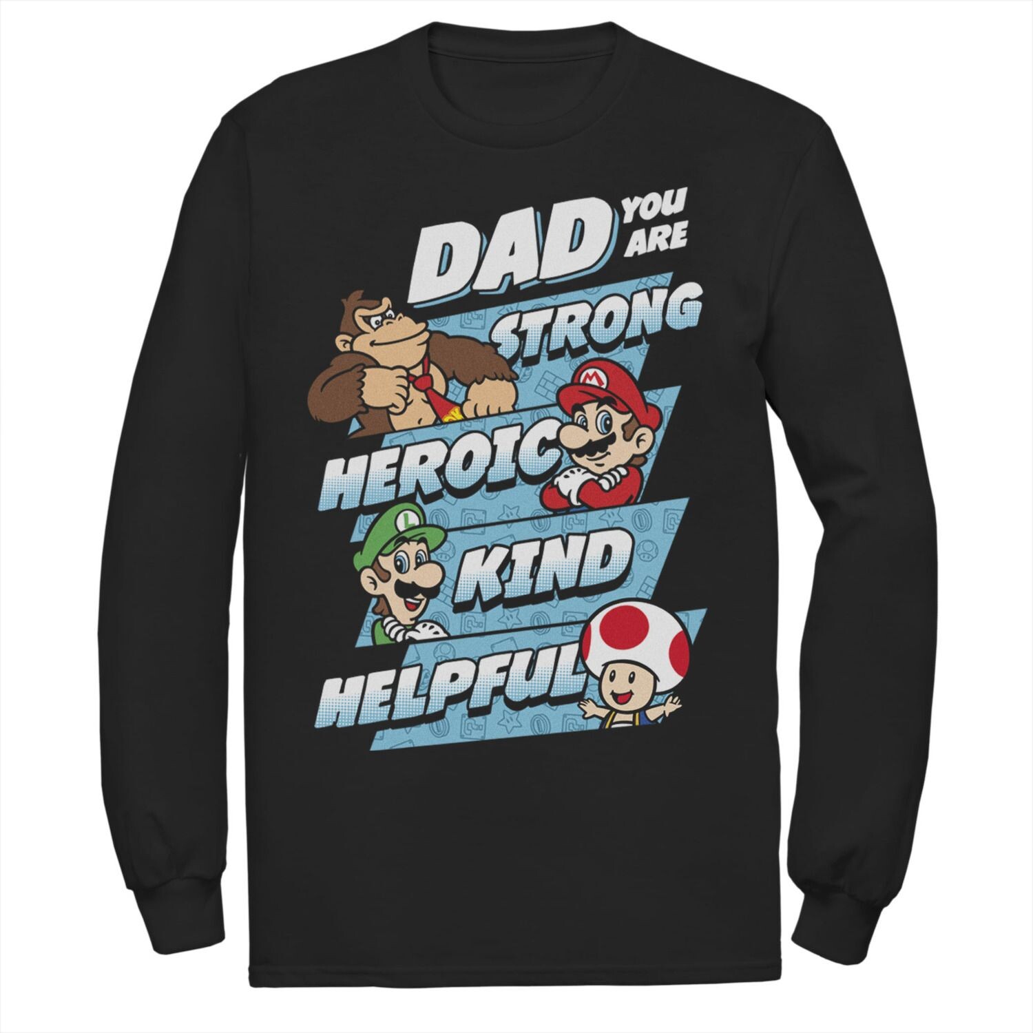

Мужская футболка Nintendo Super Mario Dad You Are с длинными рукавами Licensed Character