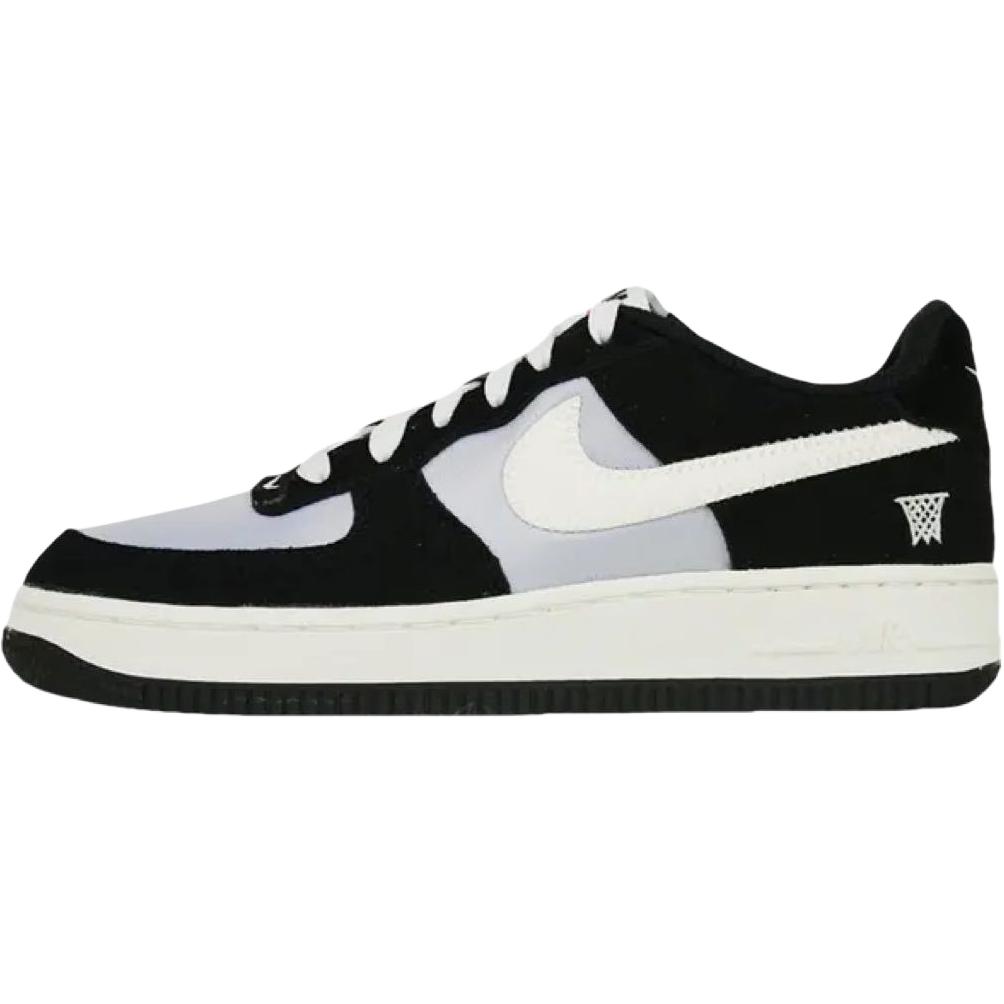 Air Force 1 устойчивые к истиранию низкие детские скейтбординг кроссовки подростки Nike, черный/белый — фото 3