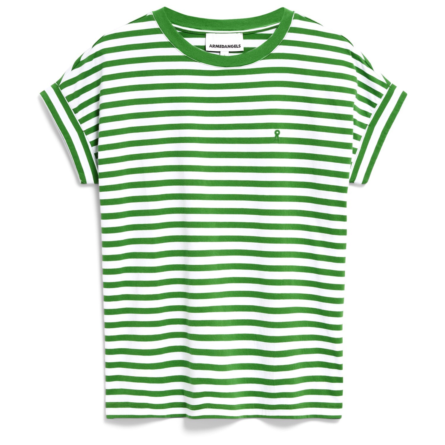 

Футболка Armedangels Idaara Stripes, цвет White/Ivy Green