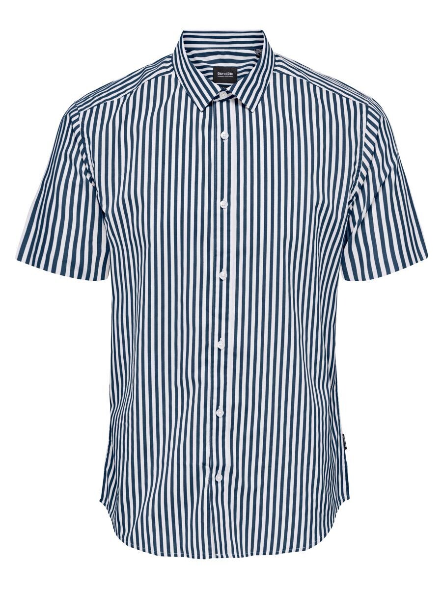 

Рубашка обычного кроя на пуговицах Only & Sons, цвет Blue/White