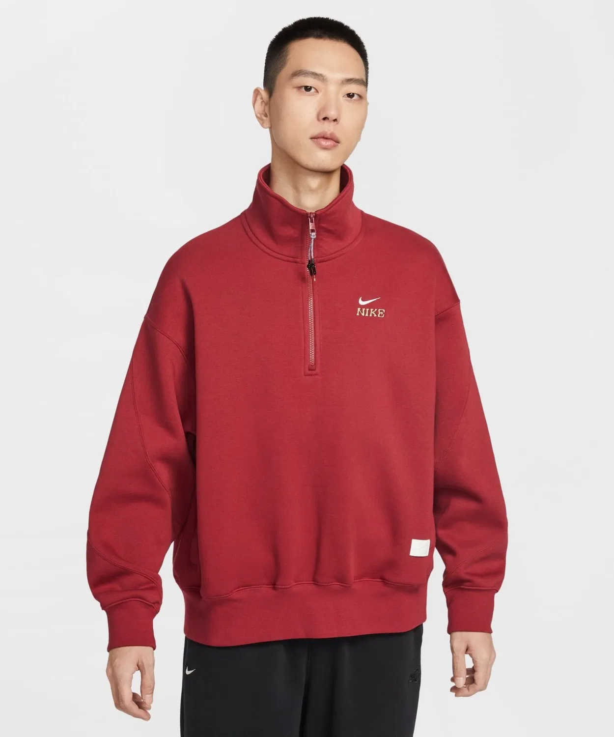 Толстовка Nike NSW CNY BB Half-Zip Fleece, бордовый