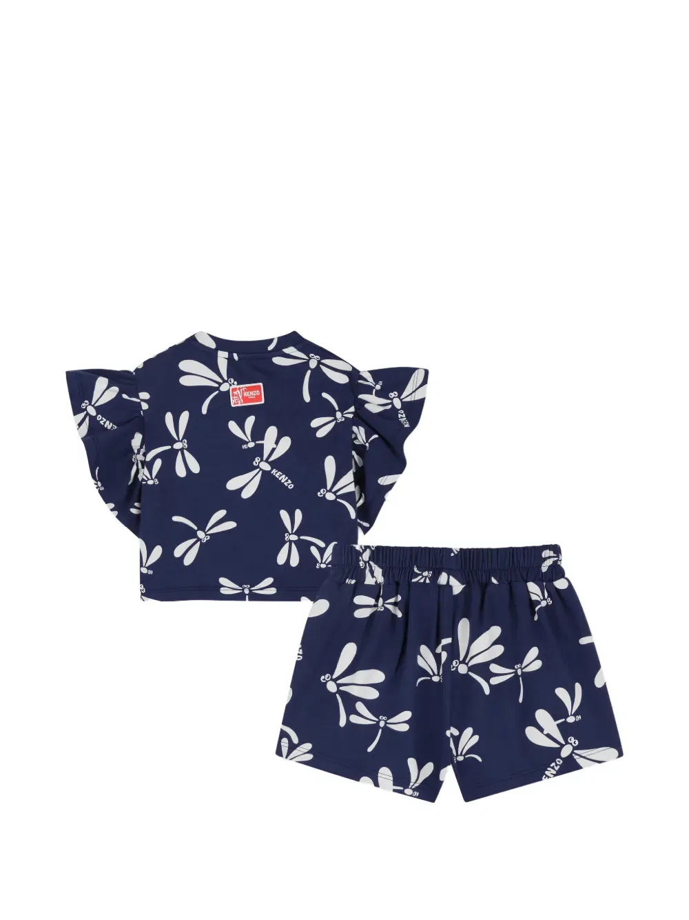 Комплект шорт с принтом Kenzo Kids, синий — фото 2