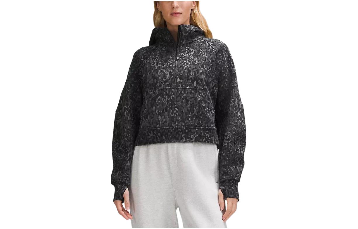 

Свободная худи с полумолнией из серии Scuba для женщин Lululemon, черный/BLK