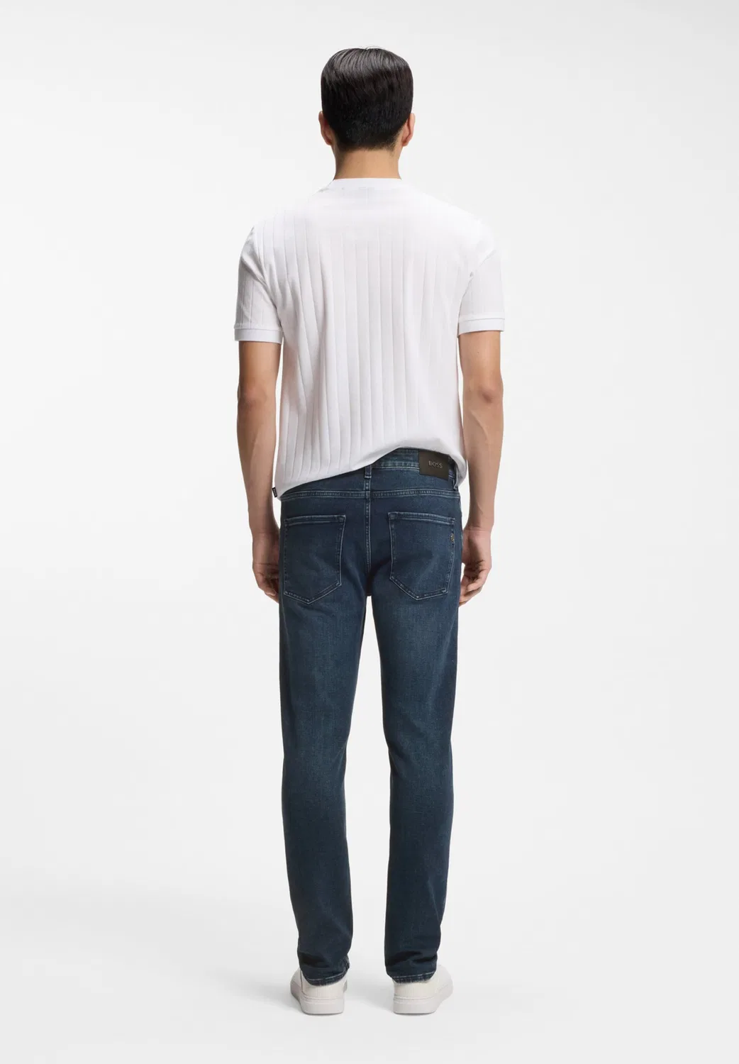 Джинсы Boss Slim fit Delaware синего цвета — фото 4
